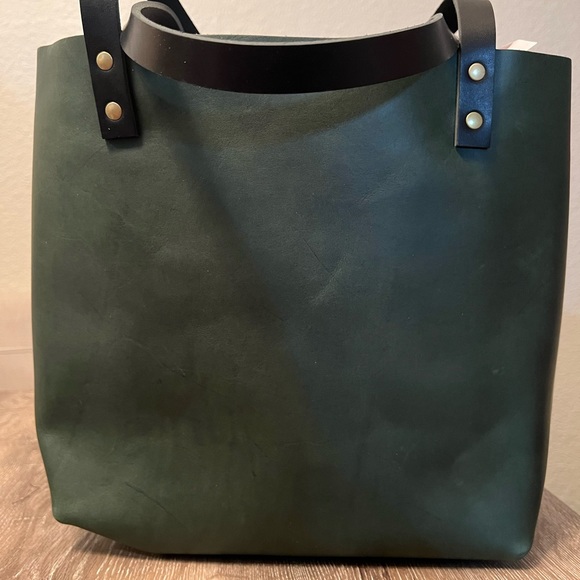 Portland Leather Goods Medium Jade Tote w/ Black Handles - Picture 6 of 10